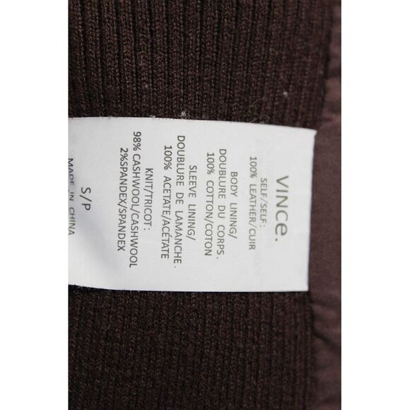 Vince Womens Leather Asymmetrical Zip Up Long Sleeve Jacket Coat Red Size S - Picture 5 of 6